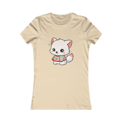 Kawaii Arctic Fox Christmas Tee for Cute Holiday Fans