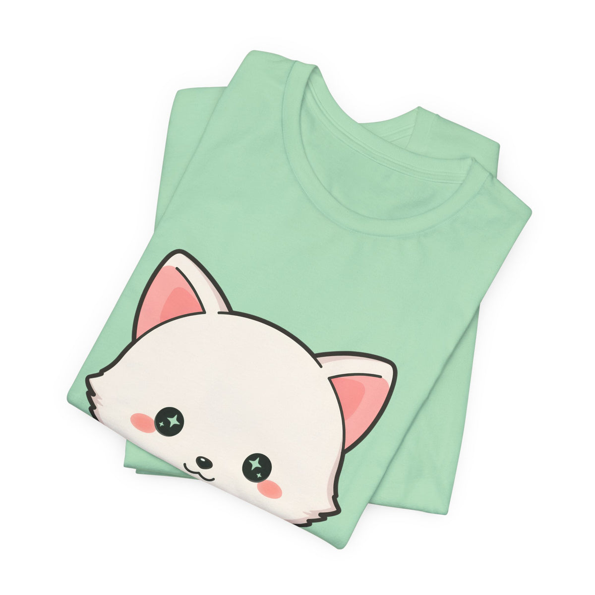 Christmas Fox T-Shirt, Cute Mistletoe Kawaii Tee