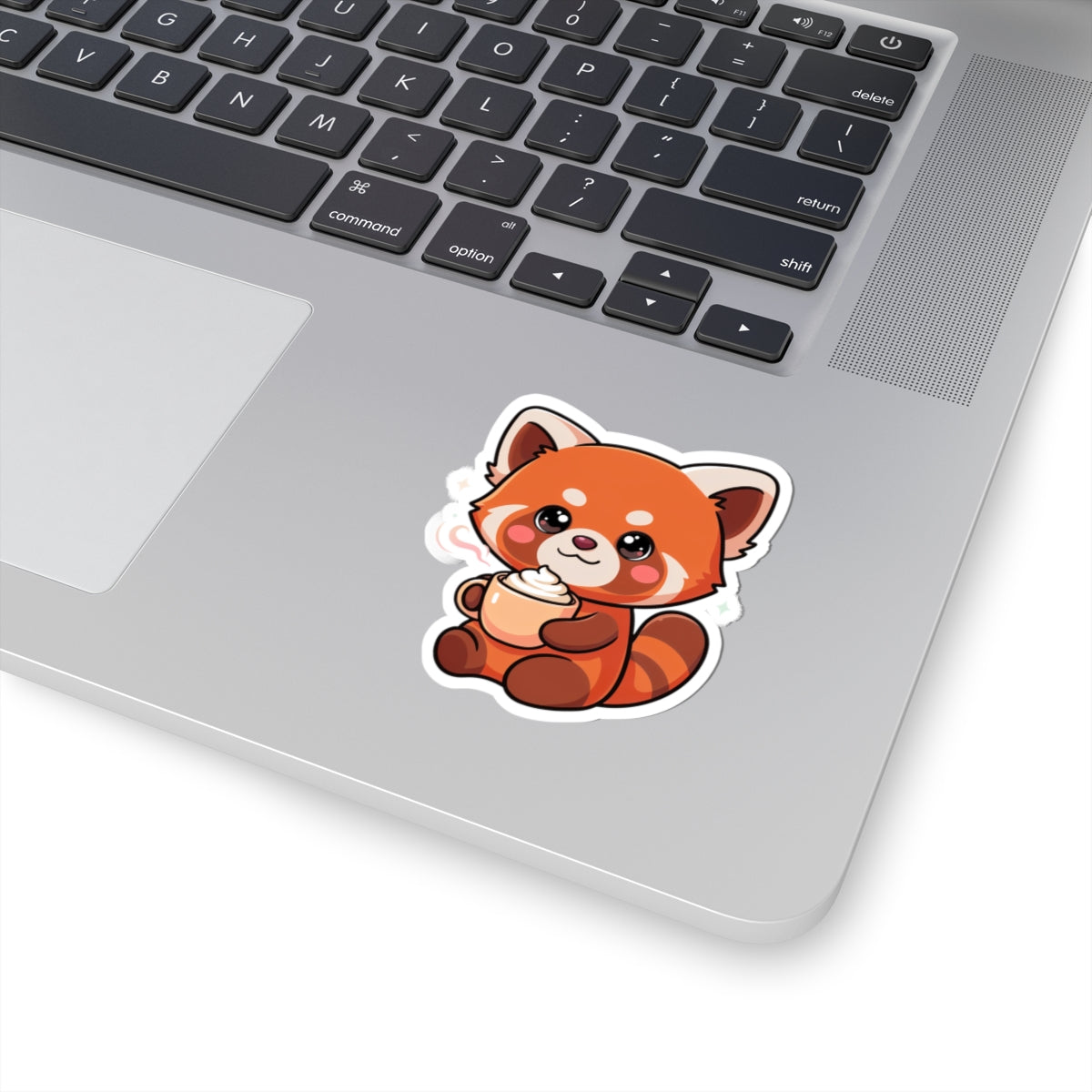 Kawaii Red Panda Latte Sticker for Coffee Lovers