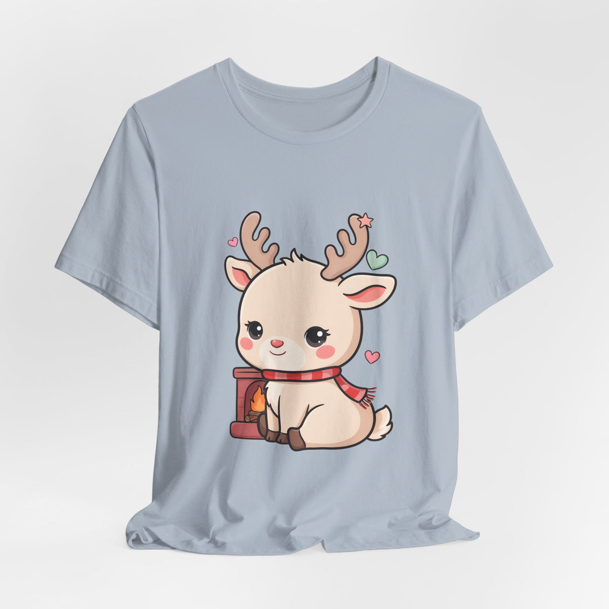 Kawaii Reindeer T-Shirt for Cozy Christmas Fans