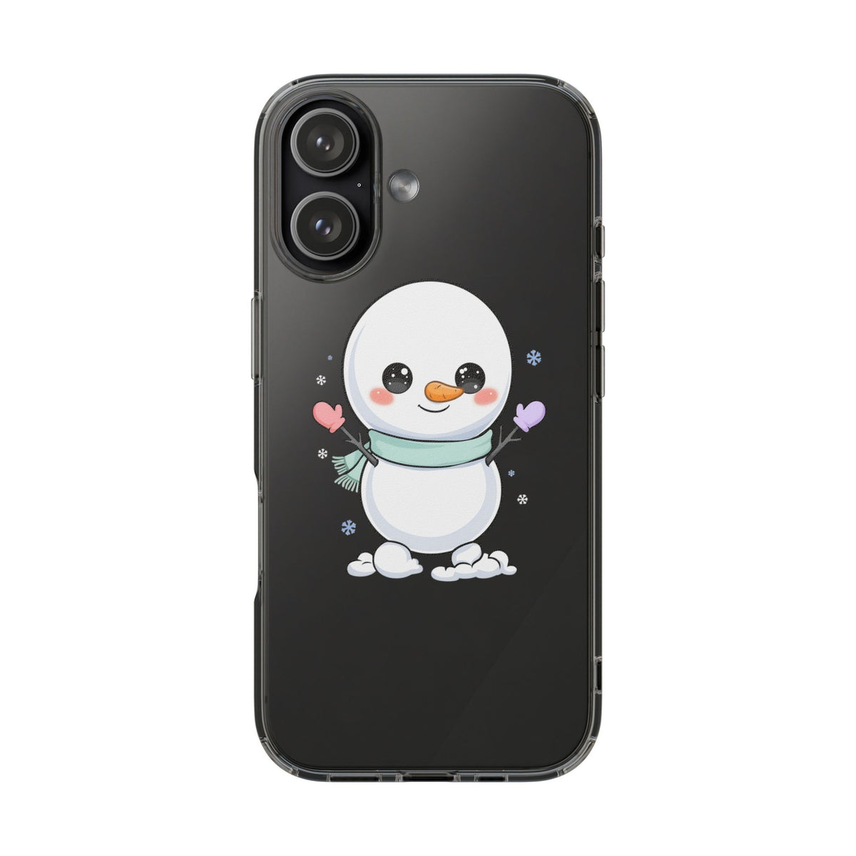 Kawaii Snowman Clear Impact-Resistant Case