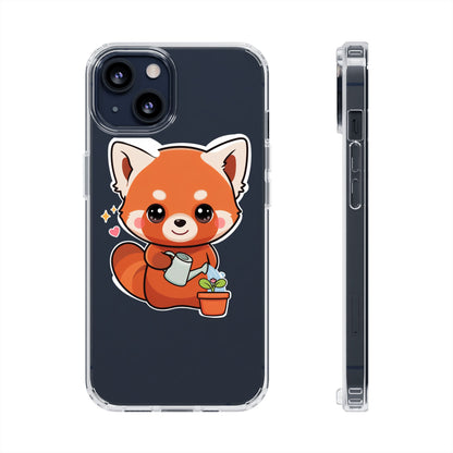 Red Panda Phone Case, Cute Plant Lover Gift