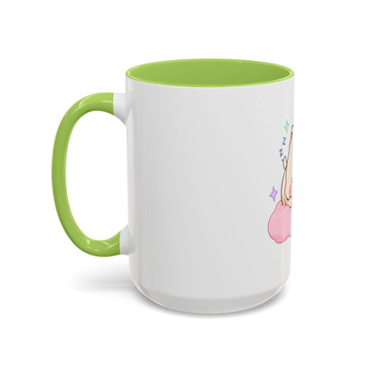 Kawaii Sleeping Cat Accent Coffee Mug