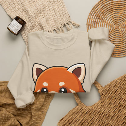 Kawaii Red Panda Skateboarding Sweatshirt, Cute Animal Gift