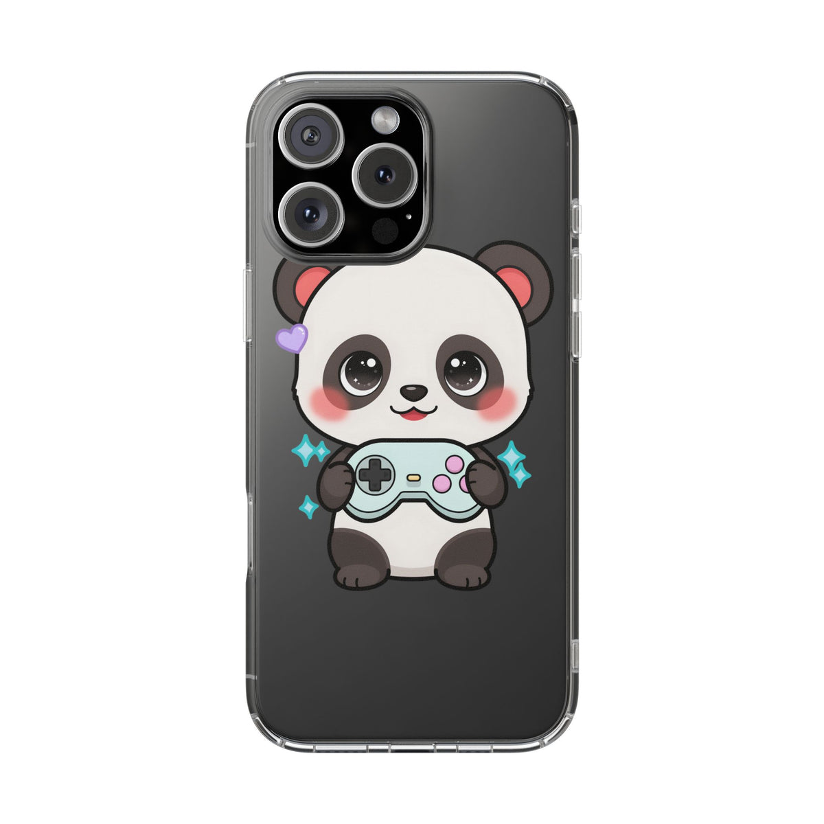 Gamer Panda Clear Impact-Resistant Phone Case