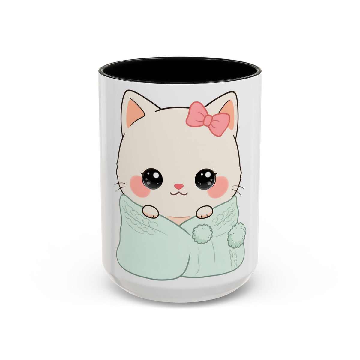 Cozy Cat Accent Mug for Kawaii Cat Lovers