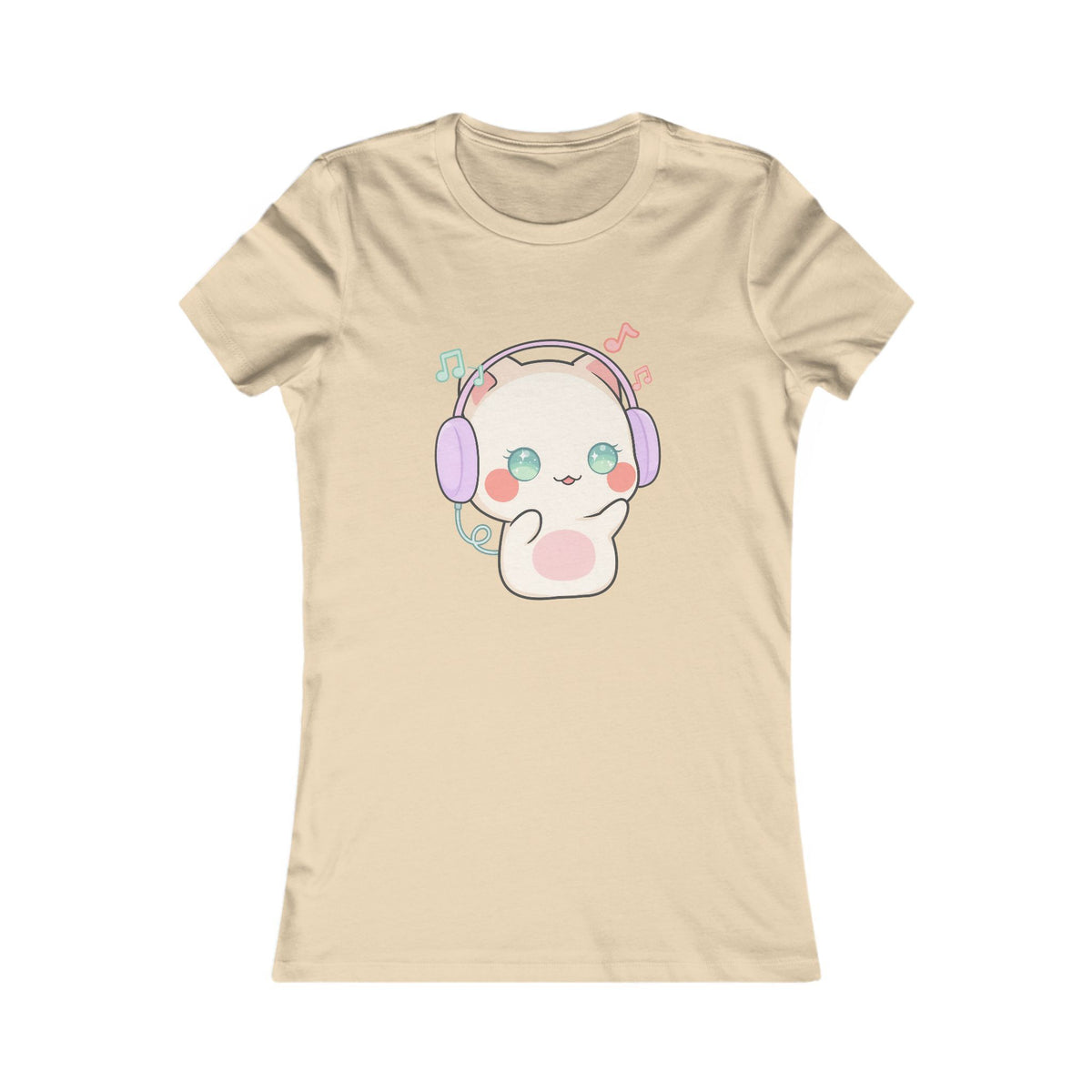 Kawaii Cat Music Lover Women's Favorite Tee