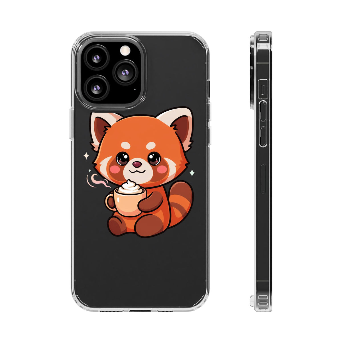 Kawaii Red Panda Phone Case with Latte