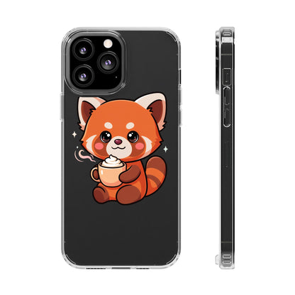 Kawaii Red Panda Phone Case with Latte