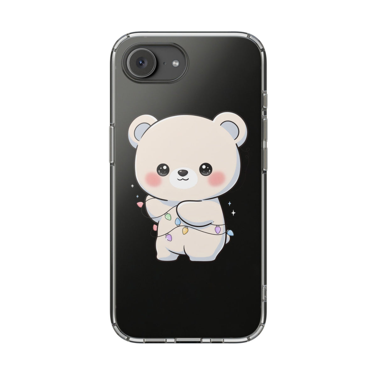 Kawaii Polar Bear Phone Case with Fairy Lights