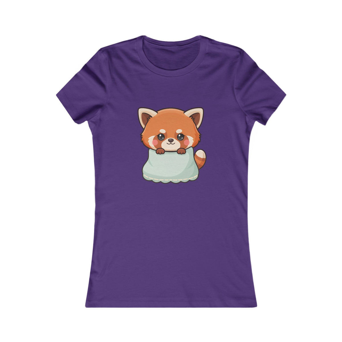 Kawaii Red Panda Women's Tee, Cozy Blanket Animal Shirt