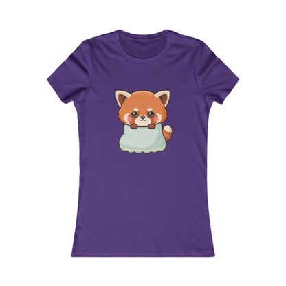 Kawaii Red Panda Women's Tee, Cozy Blanket Animal Shirt