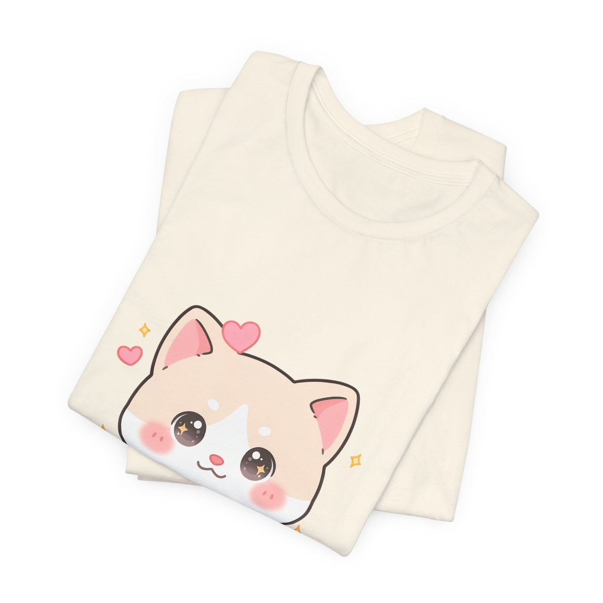 Kawaii Reading Cat T-Shirt for Book Lovers