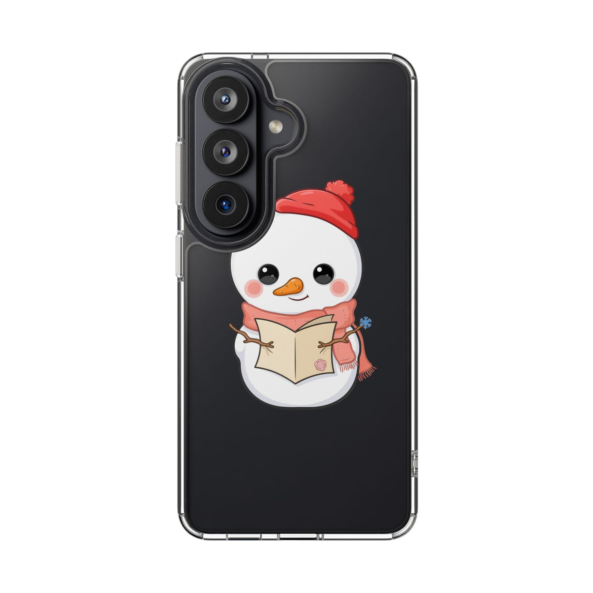 Kawaii Snowman Phone Case Reading to Santa