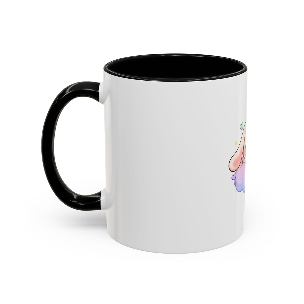 Kawaii Bunny Accent Coffee Mug, Dreamy Cute Animal Gift