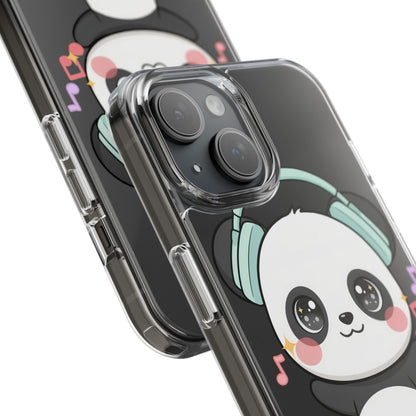 Kawaii Panda Phone Case with Headphones