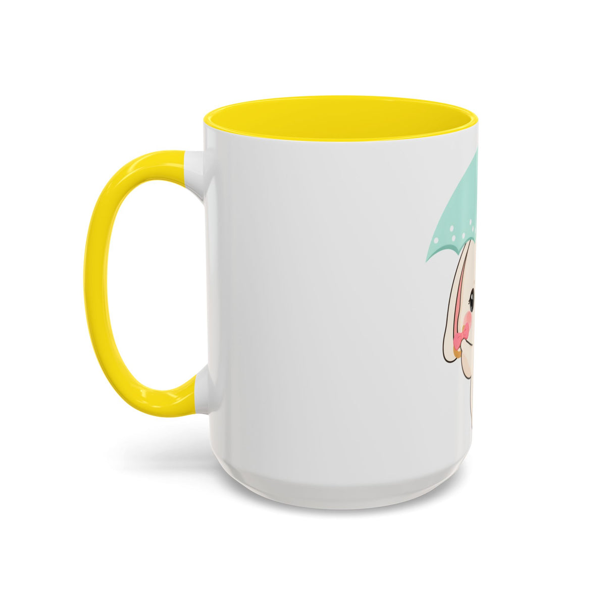 Kawaii Bunny Accent Coffee Mug for a Cheerful Desk