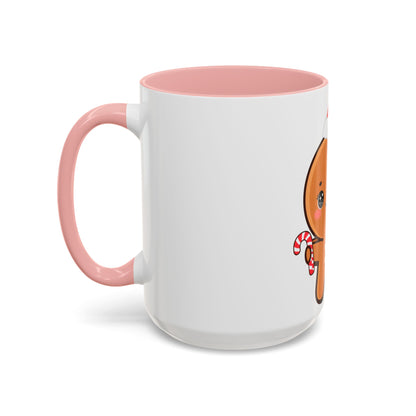Gingerbread Man Christmas Mug, 11oz or 15oz Accent Coffee Mug