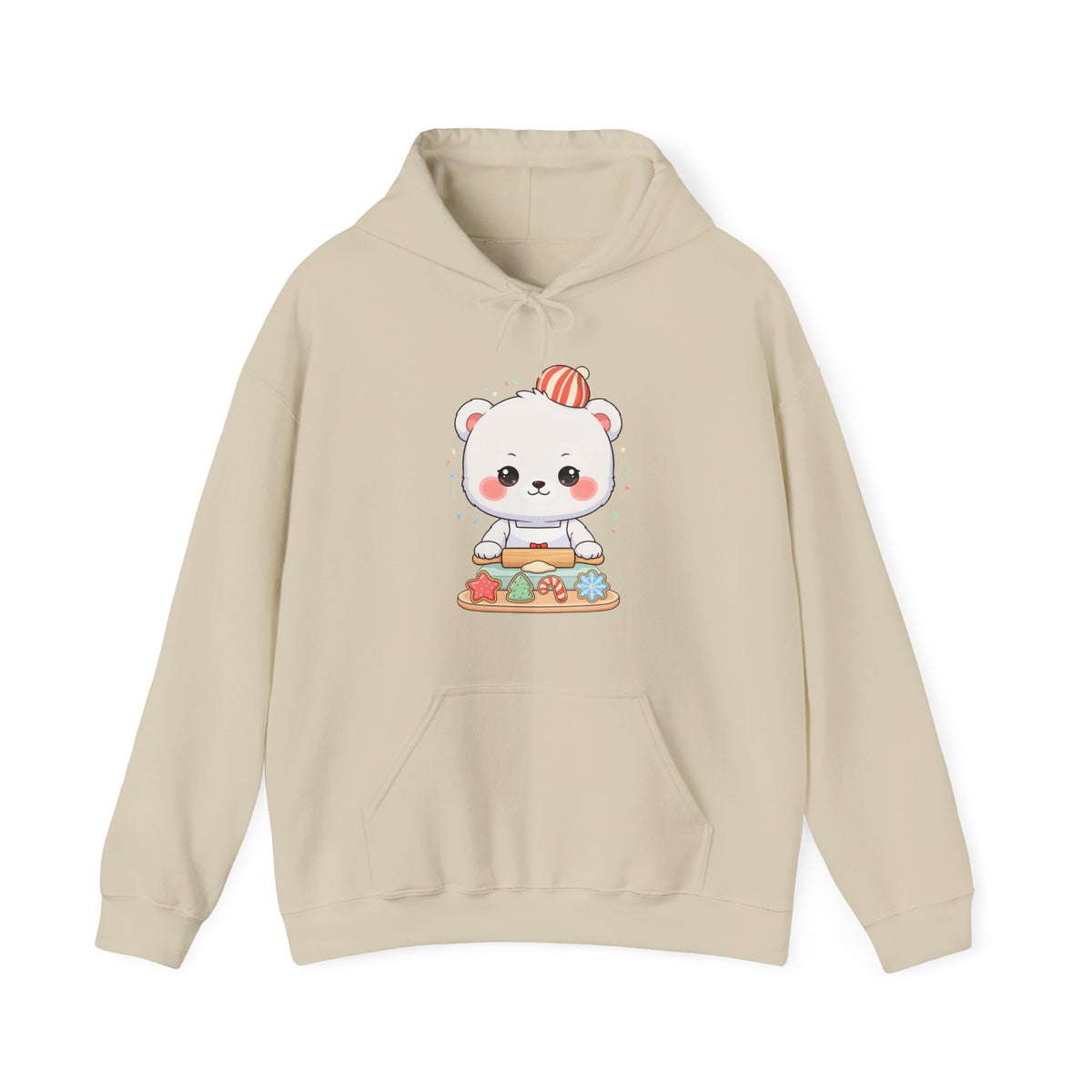 Christmas Cookie Baking Polar Bear Hoodie