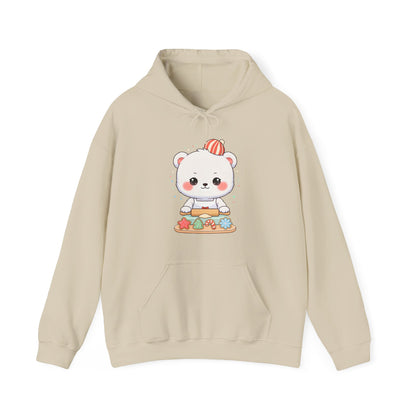 Christmas Cookie Baking Polar Bear Hoodie
