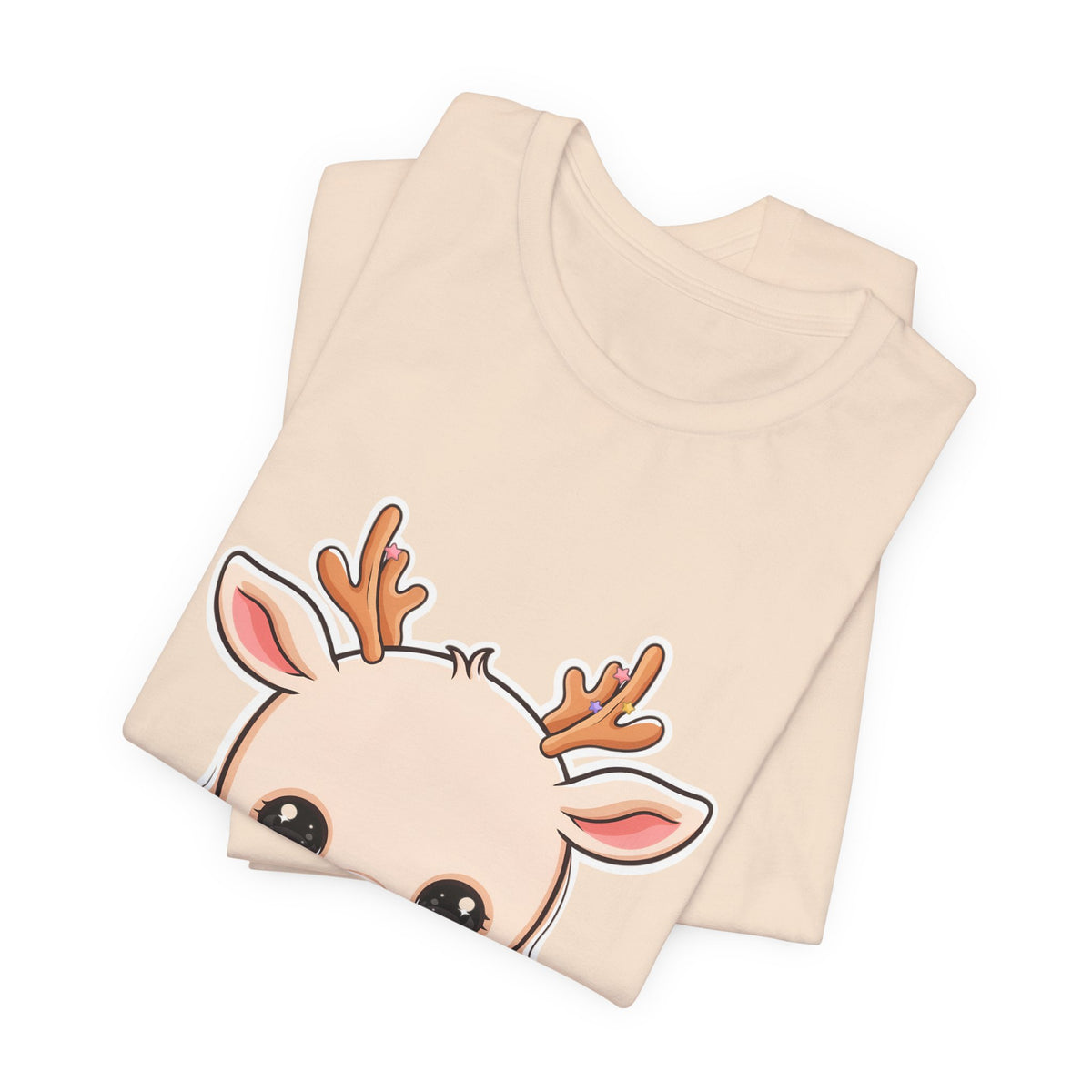 Kawaii Reindeer T-Shirt for Cozy Holiday Errands