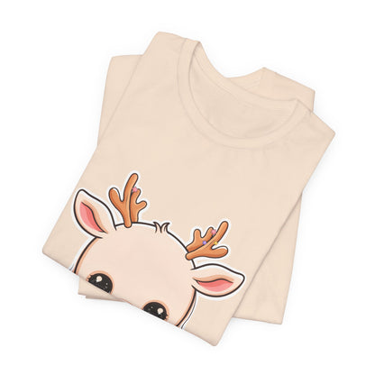 Kawaii Reindeer T-Shirt for Cozy Holiday Errands