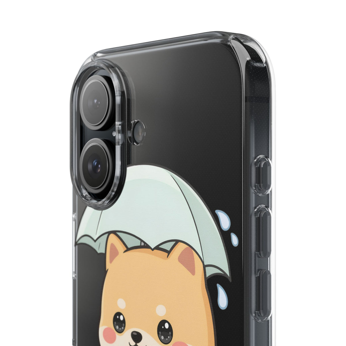 Shiba Inu Phone Case, Kawaii Rainy Day Pup
