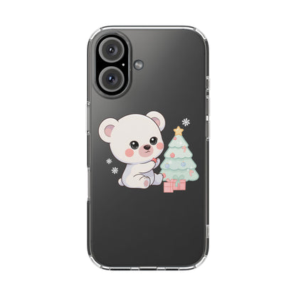 Christmas Polar Bear Phone Case, Kawaii Holiday Accessory