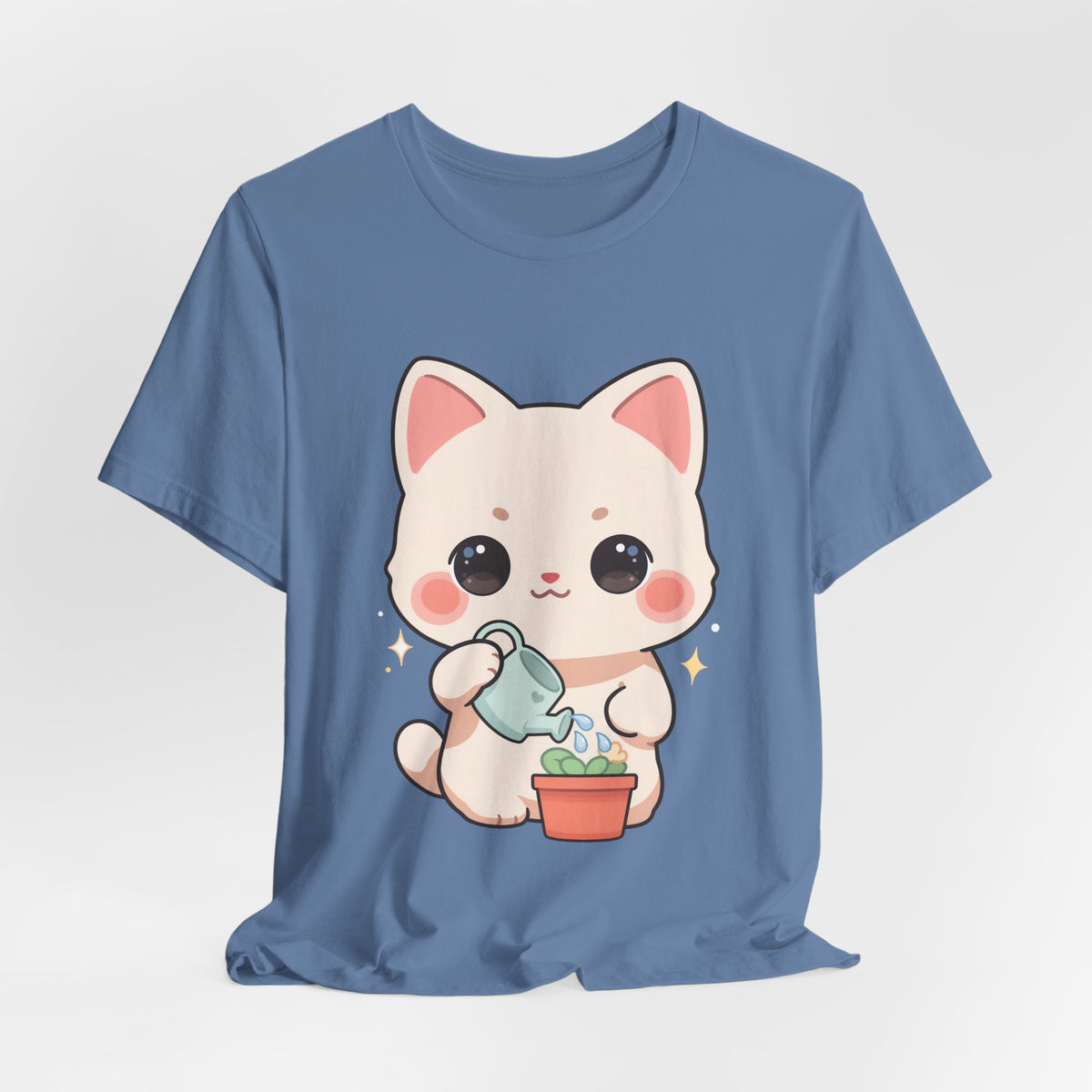 Kawaii Cat Gardening T-Shirt for Plant Lovers