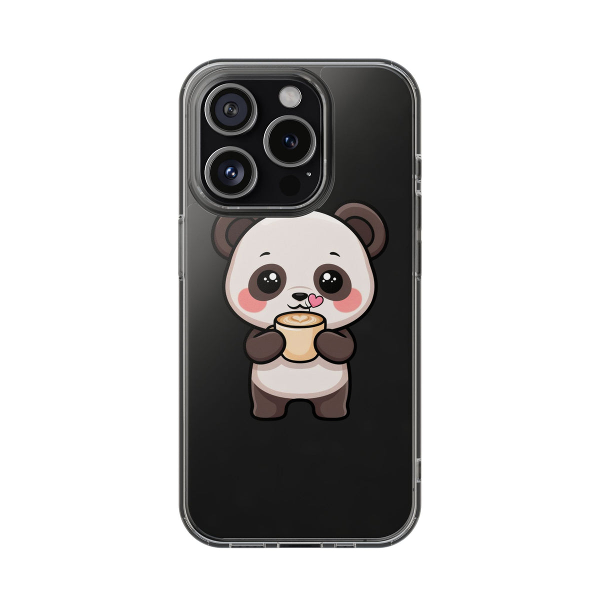 Kawaii Panda Latte Clear Impact-Resistant Case
