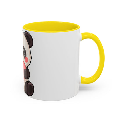 Kawaii Panda Heart Accent Coffee Mug