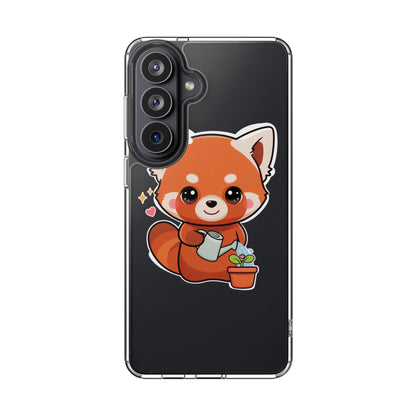 Red Panda Phone Case, Cute Plant Lover Gift