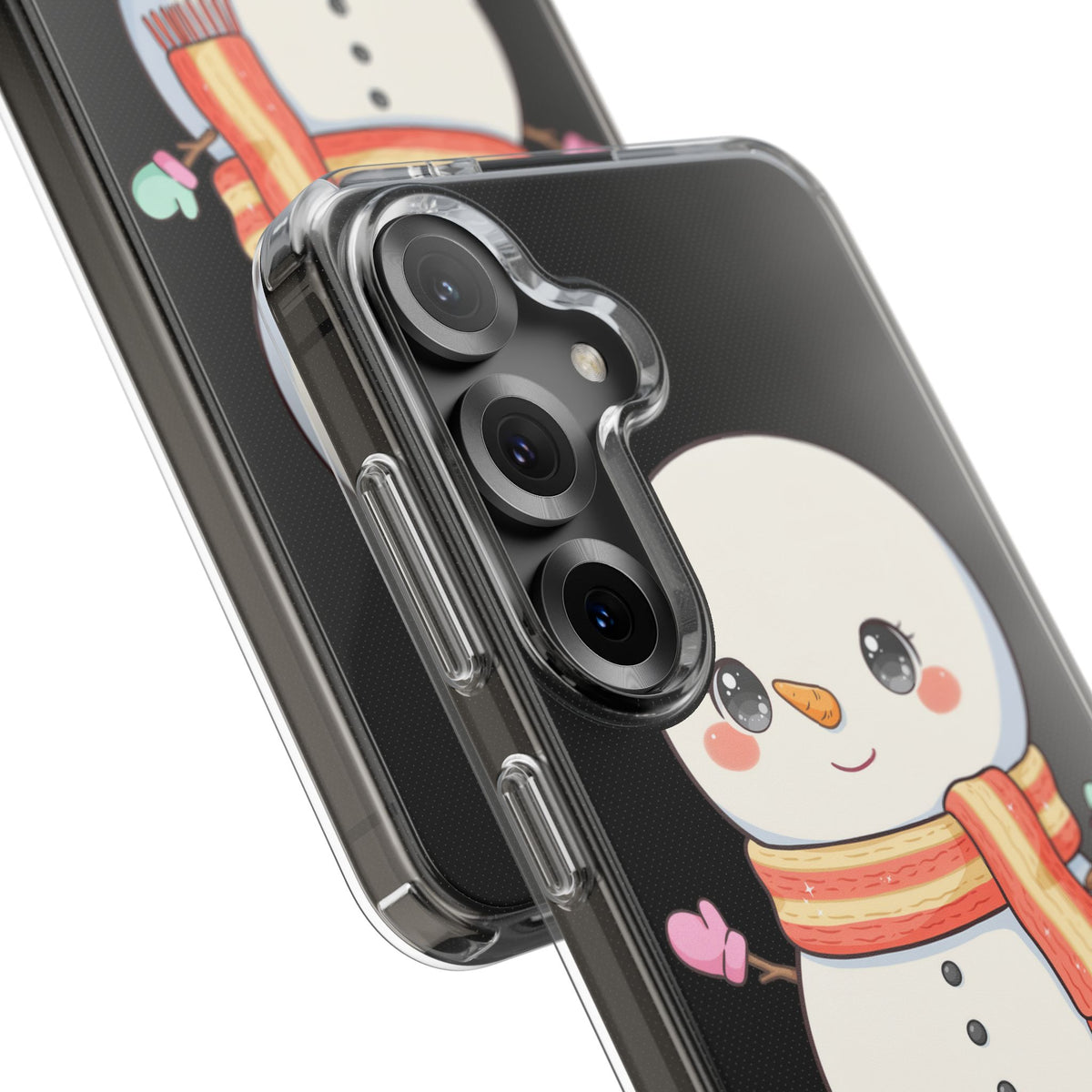 Kawaii Snowman Phone Case – Cute Christmas Clear Case