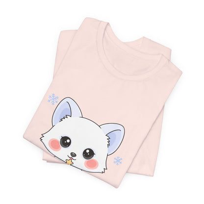 Kawaii Christmas Fox T-Shirt for Cozy Holiday Decorating