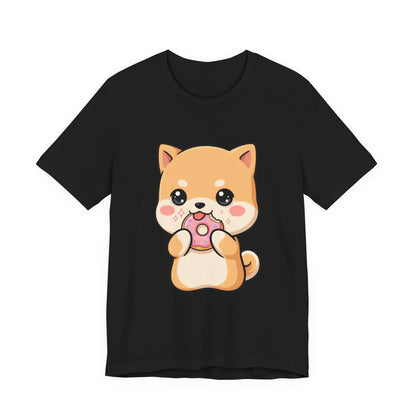 Kawaii Shiba Inu Donut Unisex Jersey Short Sleeve Tee