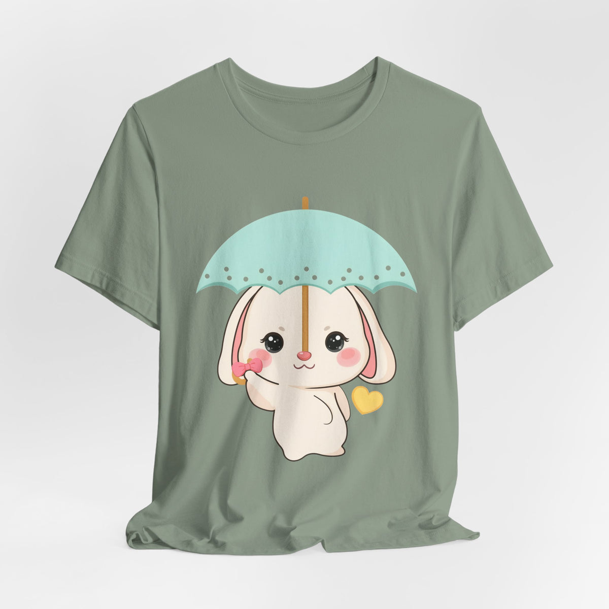 Kawaii Bunny T-Shirt, Cute Umbrella Rabbit Tee