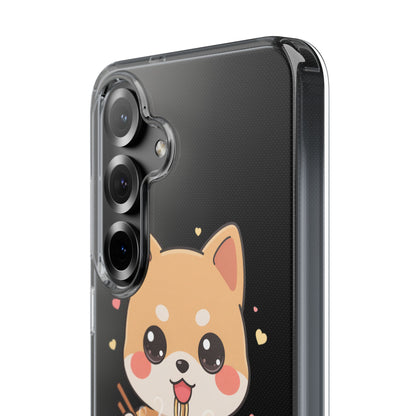 Kawaii Shiba Inu Ramen Clear Impact-Resistant Case