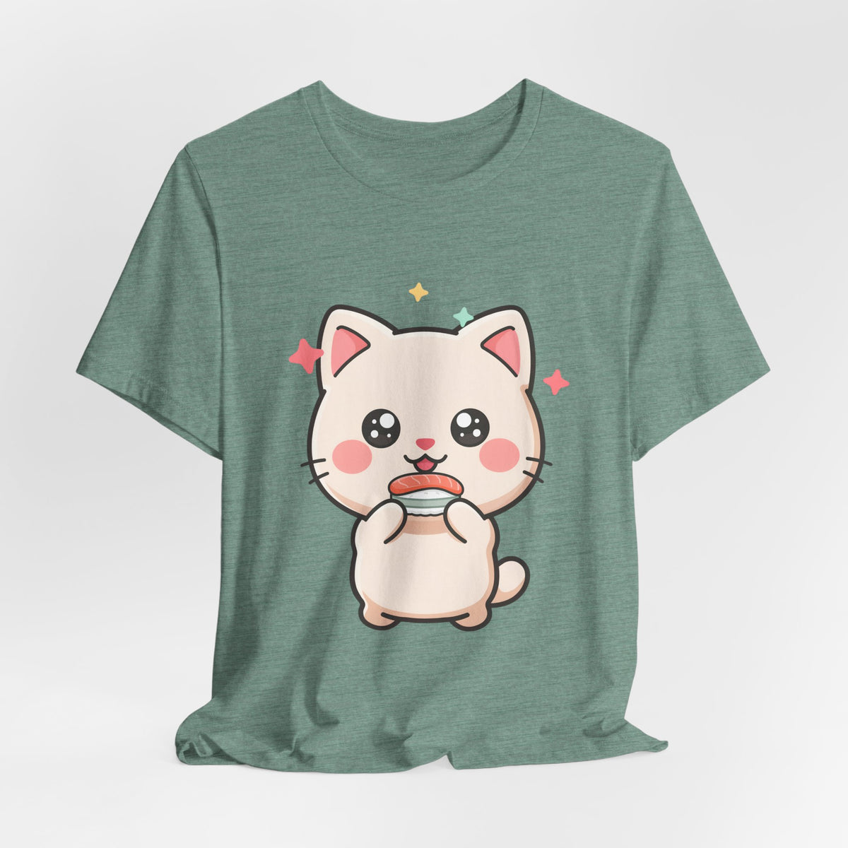 Kawaii Sushi Cat T-Shirt for Cat and Sushi Lovers