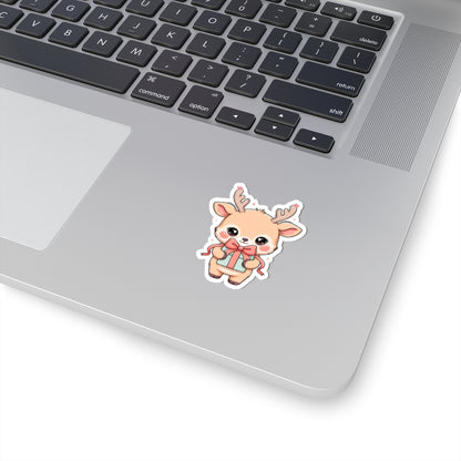 Kawaii Reindeer Sticker for Cute Holiday Decorating