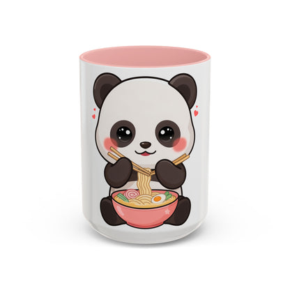 Kawaii Panda Ramen Mug, Cute Accent Coffee Mug