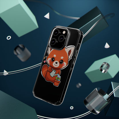 Red Panda Phone Case, Cute Plant Lover Gift