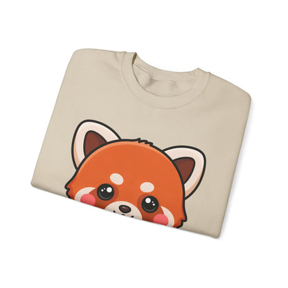 Kawaii Red Panda Sweatshirt, Cute Ice Cream Animal Crewneck