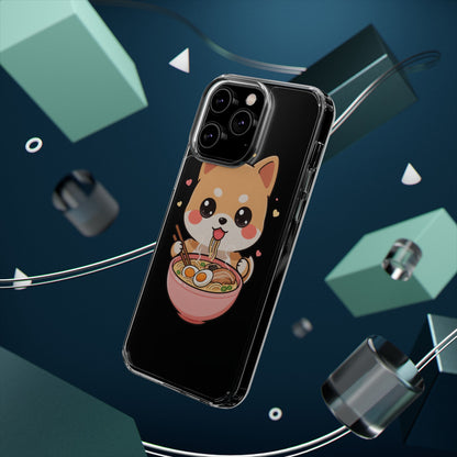 Kawaii Shiba Inu Ramen Clear Impact-Resistant Case
