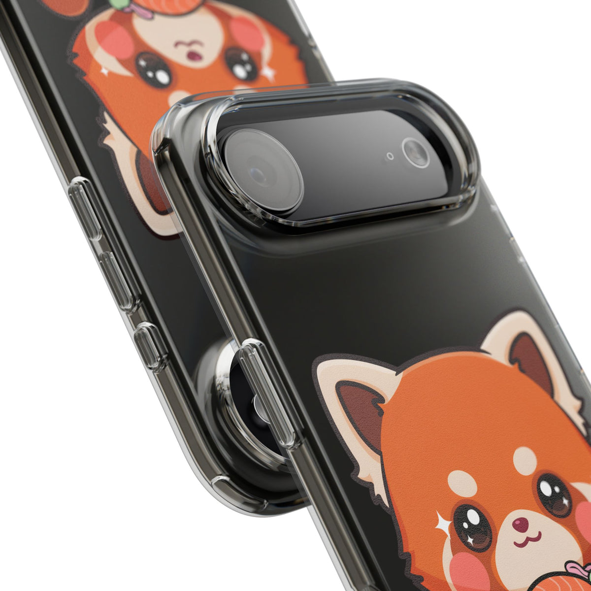 Red Panda Sushi Phone Case, Cute Kawaii Clear Case