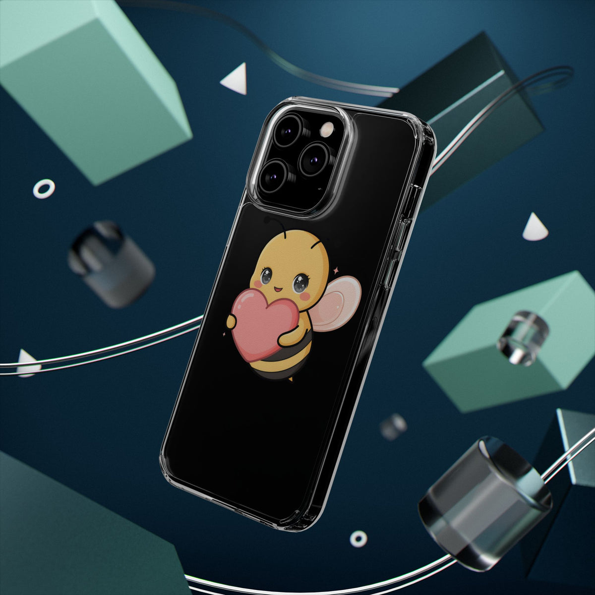 Kawaii Bee Clear Impact-Resistant Phone Case