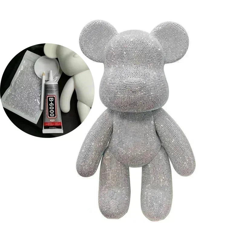 DIY Crystal Diamond Bear Figurine - Rhinestone Kawaii Statue