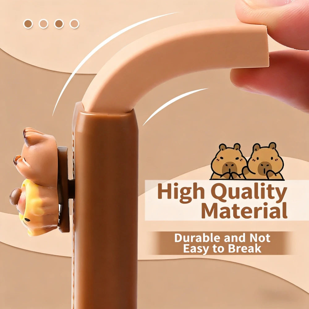 Capybara retractable eraser tip extended rubber surface close-up kawaii stationery