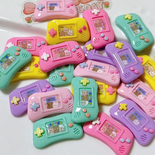Mini kawaii game console resin cabochons flat back set of 10 assorted