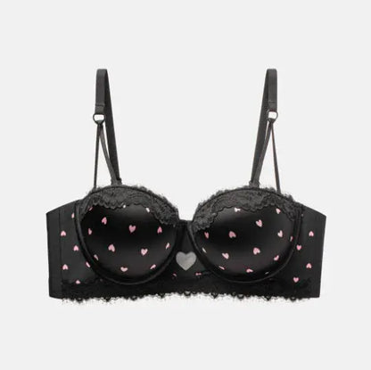Kawaii lace bra set size chart reference, underbust 68-87 cm bands 32 to 38