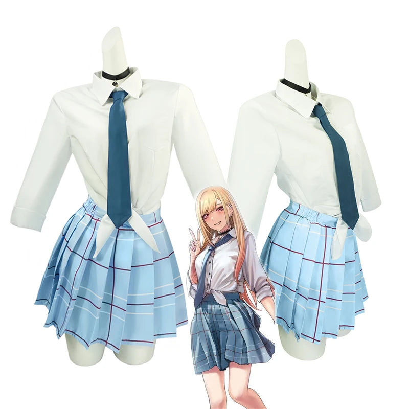 Marin Kitagawa cosplay pleated skirt detail showing pleat structure and fabric texture